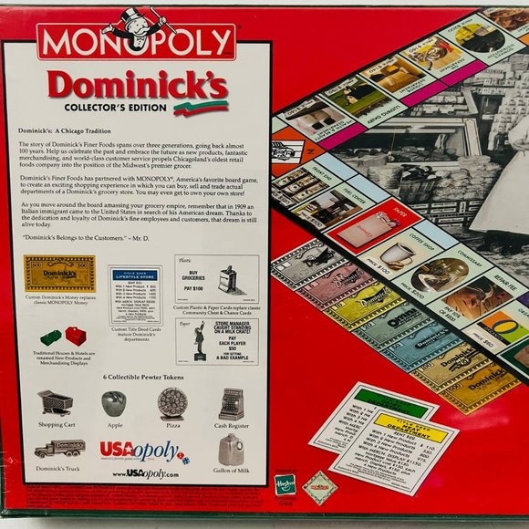 Vintage Monopoly‎ Dominick's Collector's Edition Board Game Hasbro Sealed - Picture 6 of 7
